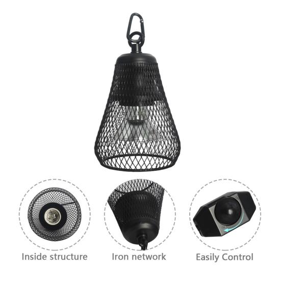 Гибкий зажим для рептилий, тепловой абажур, регулируемая яркость, температура, таймер, обогреватель для курятника, защита для курицы, ящерицы, черепахи