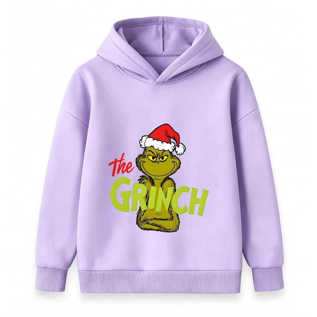 Kids Boys Girls 100% Cotton Crew Neck Short Sleeve T-Shirt, Funny Green Christmas Grinch Graphic Casual Tee for Holiday Daily Wear