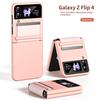 Прозрачный чехол для телефона с гальваническим покрытием для Samsung Galaxy Z Flip 4 3 Flip4 Flip3 5G, полная защита на петлях, сплошной цветной чехол