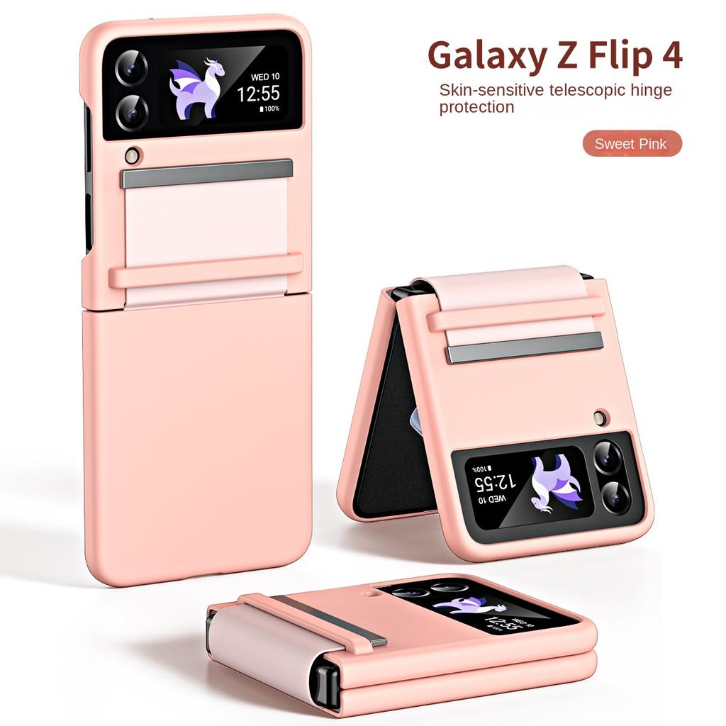 Прозрачный чехол для телефона с гальваническим покрытием для Samsung Galaxy Z Flip 4 3 Flip4 Flip3 5G, полная защита на петлях, сплошной цветной чехол