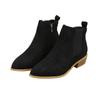 Fashion Women ' S  Boots 2024 Autumn Pointed Suede Thick Heel Booties Women Plus Size 43 Zipper Heeled Ankle Boots Botas De Mujer