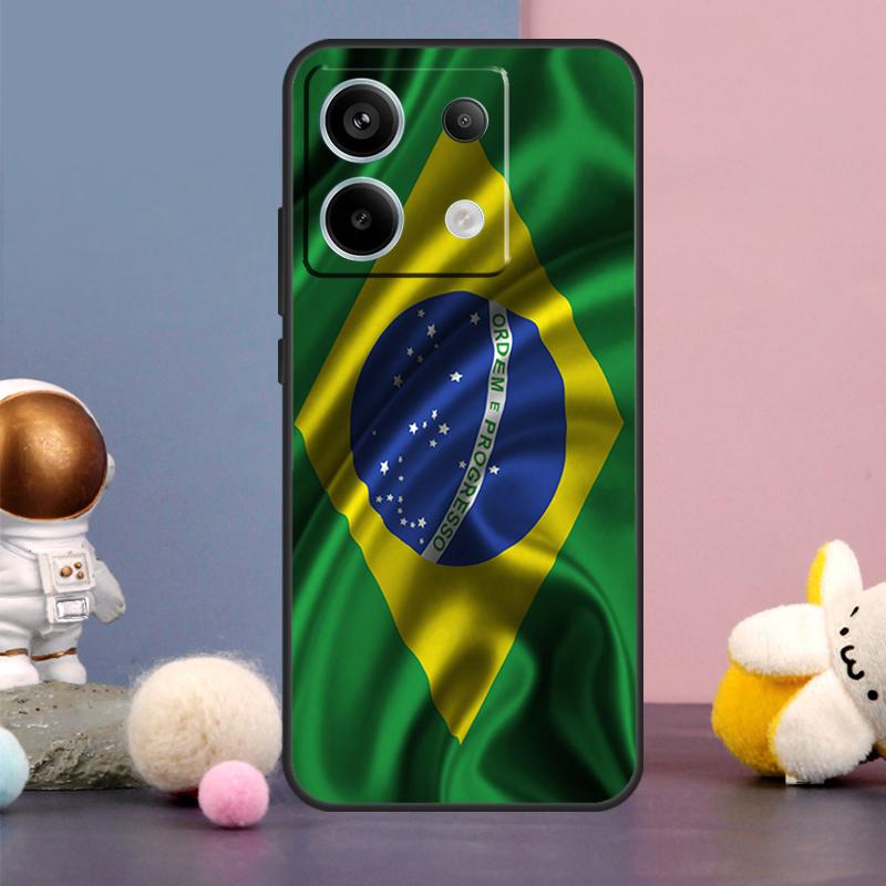 Brazil Flag Case For Xiaomi Redmi Note 15 Pro Plus 10 11 12 13 14 Pro Redmi 15 15C 14C 10C 12C 13C Cover