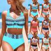 2024 New Bikini Sexy Beach Swimwear Women's Summer Fashion Design Printed Swimwear Bikini Set Women's Two Piece Swimwear