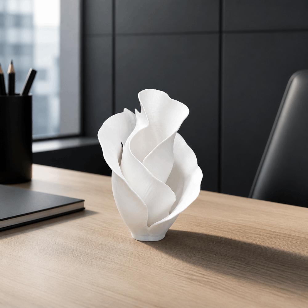 Nordic Style Flower Vase Art Ornaments Abstract Vase Personality Petal Statue Home Decor