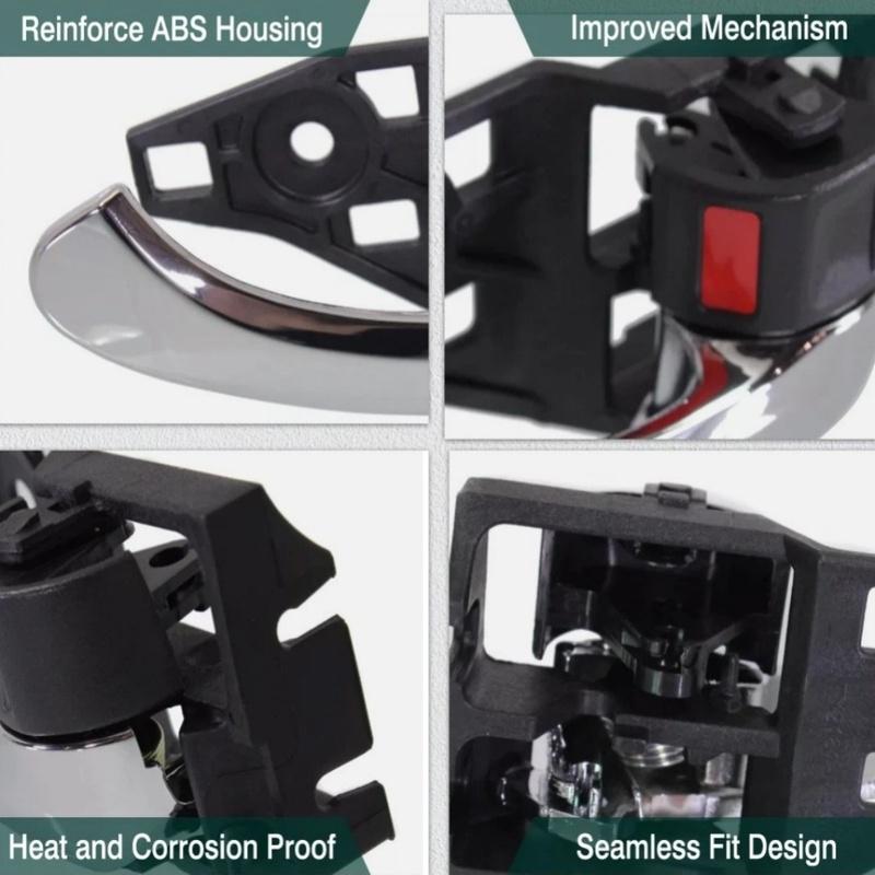 Inner Door Handle Set for Toyota For Camry 2006-2011 and 2006-2012 Right Front Rear 69205-06030-C0 69206-06030-C0