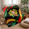Portugal Football Printed Flannel Blanket Skin Friendly Warm Decorative Throw for Indoor Couch Bed Daily Use