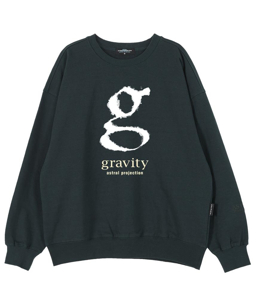 ASTRAL PROJECTION Signature Gravity Oversized Drop Shoulder Sweatshirt_Green