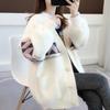 Women Mink Fleece Jacket Plus Size Sweater Knit Cardigan Korean Loose Single Breasted  Long Sleeve Coat
