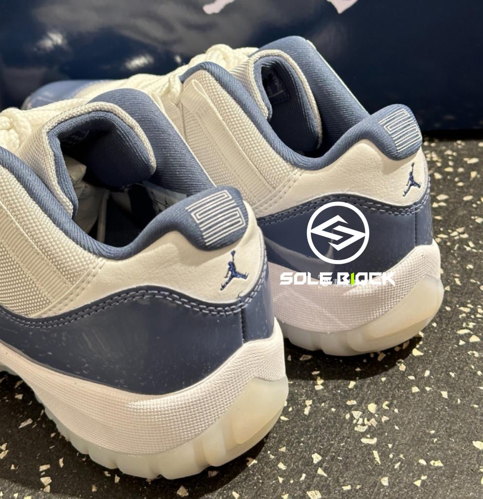 Jordan 11 Ретро Низкие Мужские Белый Полуночный Синий Рассеянный Синий FV5104-104