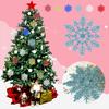10Pcs Glitter Snowflake Christmas Ornaments  Tree Hanging Decoration 10cm