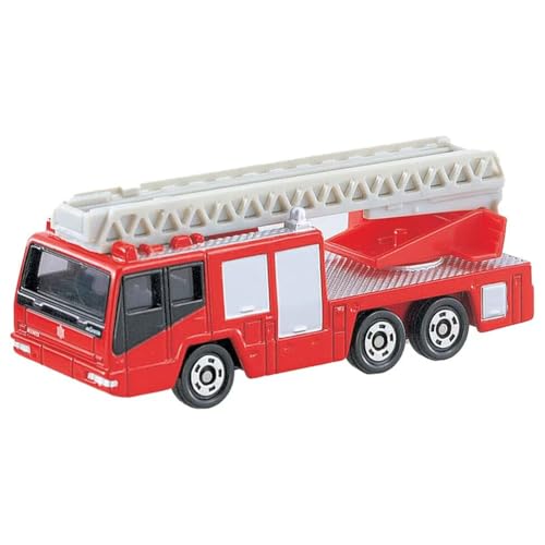 Takara Tomy "Tomica No. 108 Hino Fire Truck with Ladder (Box)" Mini Car Toy 3 years old and up Boxed Passes Toy Safety Standards ST Mark