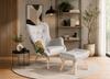 Ohrensessel Luna Print Duo mit Fußhocker und Muster im skandinavischen Stil – Family Meble