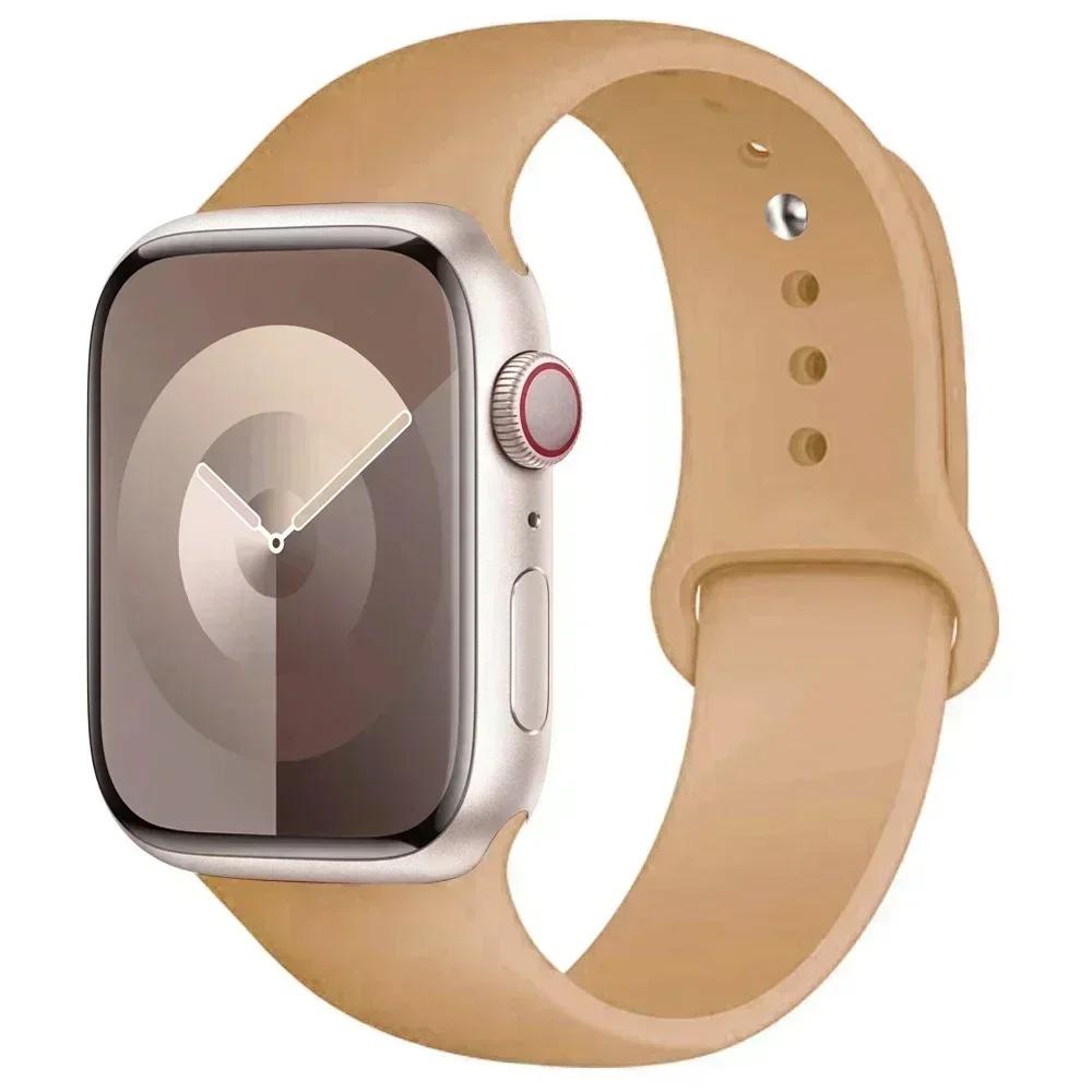 Silicone Band For Apple Watch straps 45mm 44mm 40mm 41mm 42mm-46mm sport bracelet iwatch series 8 7 6 5 4 3 SE 9 10 Ultra 2 49mm