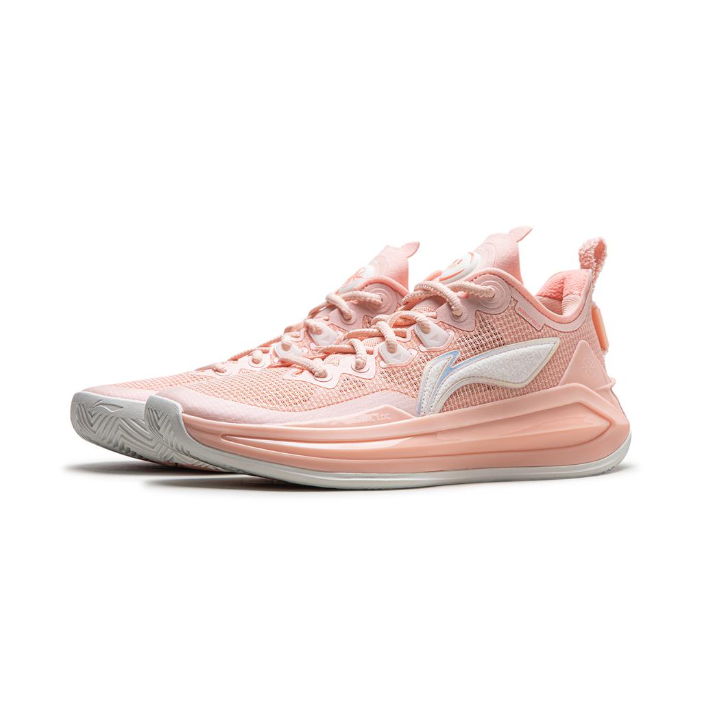 LiNing Blade 3 V2 Piggy Bank Shock Absorption Non-Slip Wear-Resistant Low-Top Basketball Shoes Unisex Sneakers Orange Pink ABAT057-14