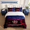 UEFA Champions 3‑Piece Bedding Set Soft Microfiber Duvet Cover Pillowcases Comfortable Bed Linen for Bedroom Decoration