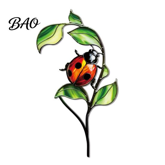 Colorful Yard Stakes Planter Insert Stake, Double-Sided, Flower Pot Decor Metal Garden Decorative Insect Animal Stake for Plant Pots Bed Decoration