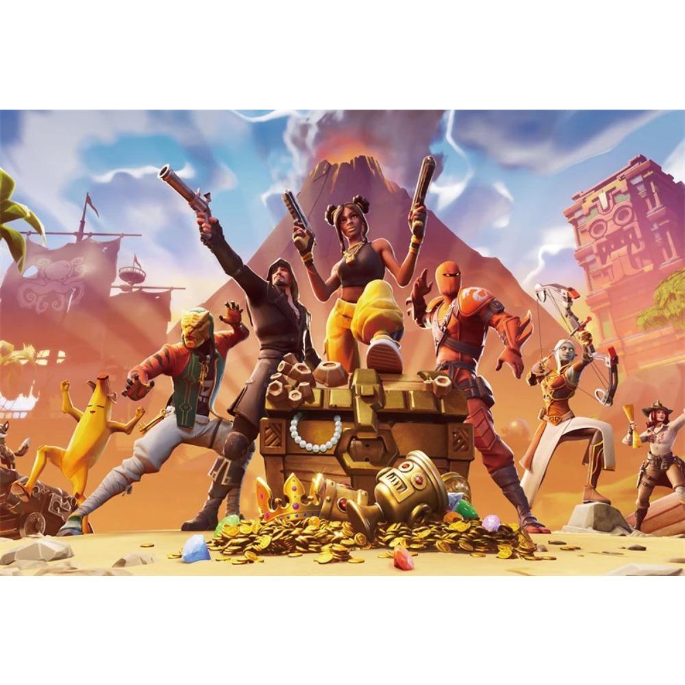 Игровой автомат Fortnition Декорации для дня рождения Набор посуды на 10 человек Задний фон Воздушный шар с альпакой Для детского праздника