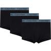 Comfortable Waistband Letter Print Simple Underwear 3-Pack Men Underwear Black NP2526O-8OG