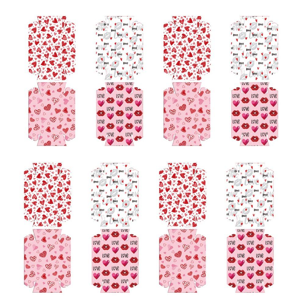 12Pcs/Set Creative Disposable Paper Food Trays Boat-Shaped Trays Rectangular Valentine's Day Dinner Plate Paper Thickened