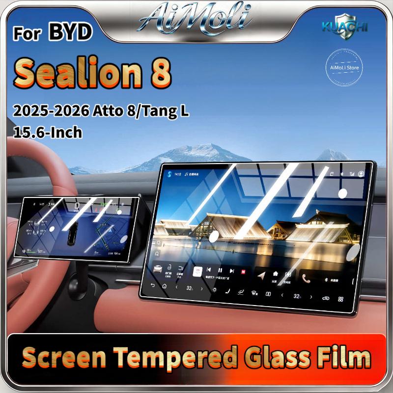 For BYD Atto 8 / Sealion 8 / Tang L 2025‑2026 10.25/15.6Inch Screen Tempered Glass Film Anti-Scratch Glare Fingerfrints HD Matte