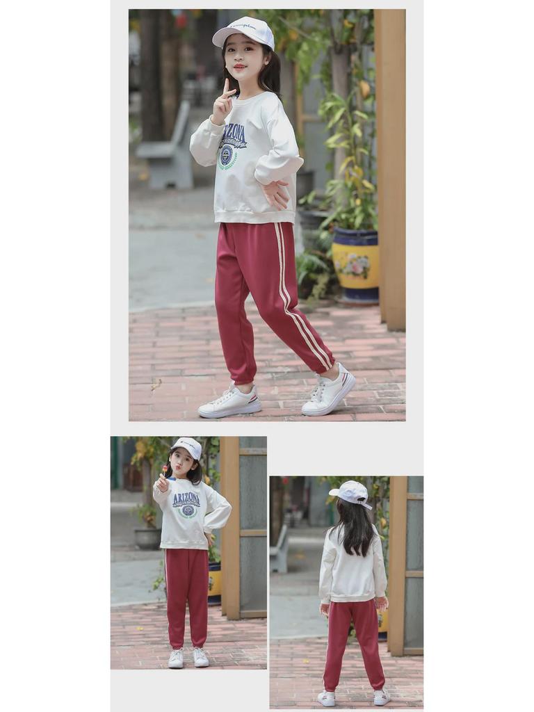 Children's Velvet Lined Casual Pants - Solid Color, Thickened Sports Trousers for Boys and Girls, Fall/Winter Wear