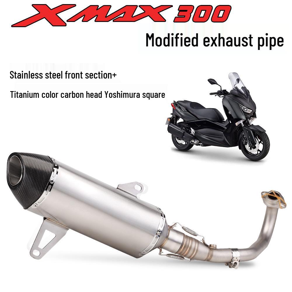 XMAX300 Motorcycle/Scooter Exhaust System – Stainless Steel Front, Yoshimura Akrapovič SC Rear