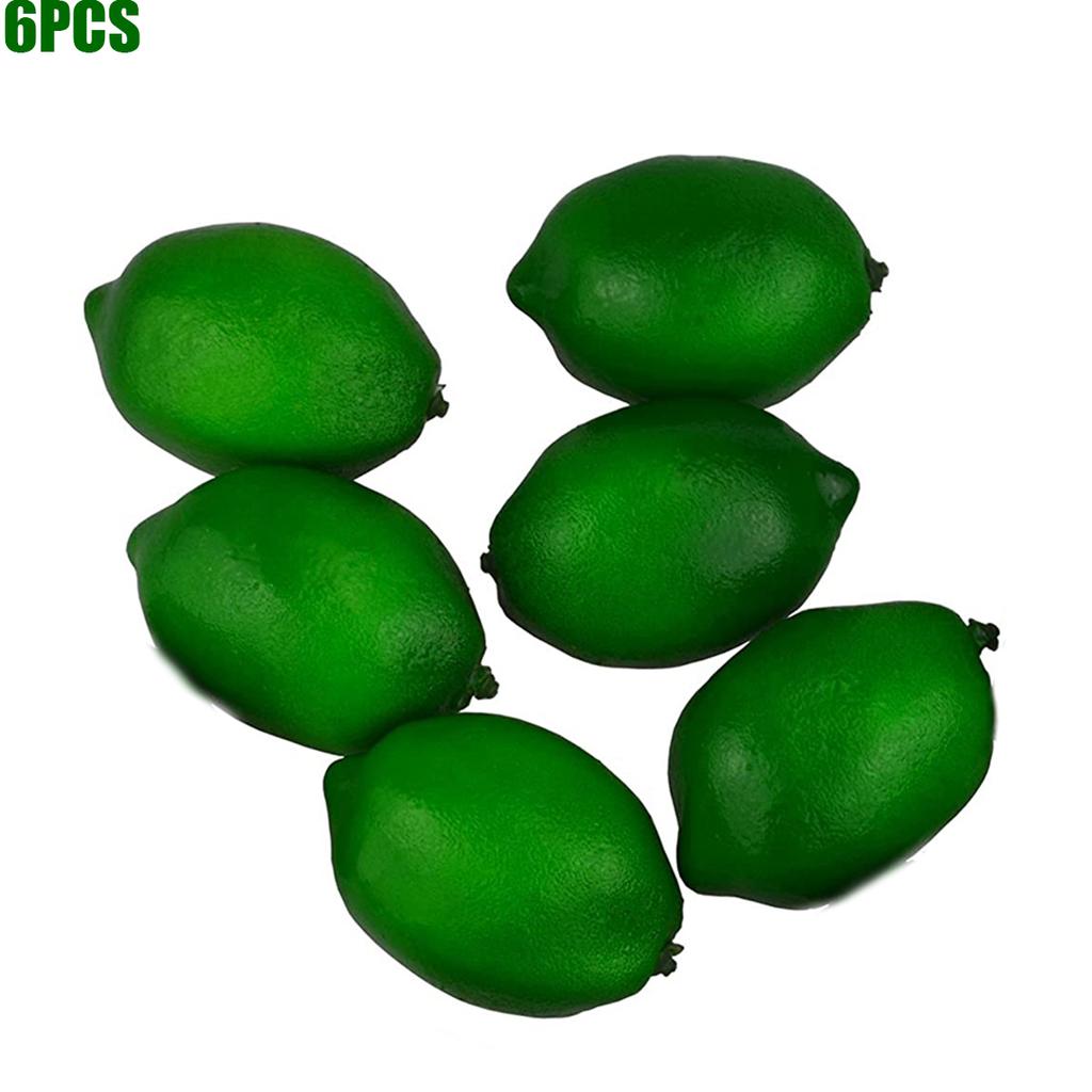 6/10PCS Christmas Wedding Lifelike Kitchen Artificial Lemon Fake Fruit Decoration Simulation
