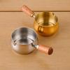 Чашка для соуса из нержавеющей стали, чашка для западного соуса, чашка для заправки стейка с деревянной ручкой, соусница для томатного салата, кухонные инструменты