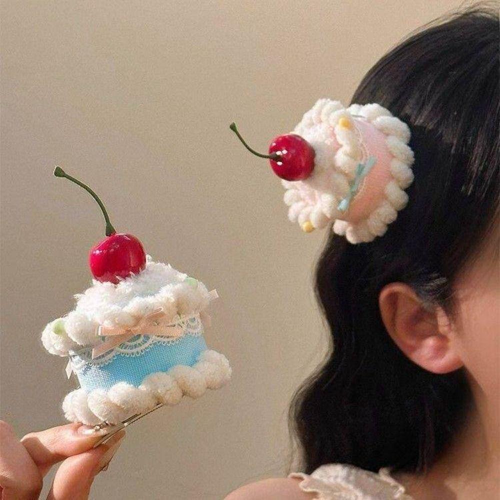Cupcake Shape Cupcake Hairclip Plush Lolita Headwear Fashion Ornament Mini Top Hat Photo Prop