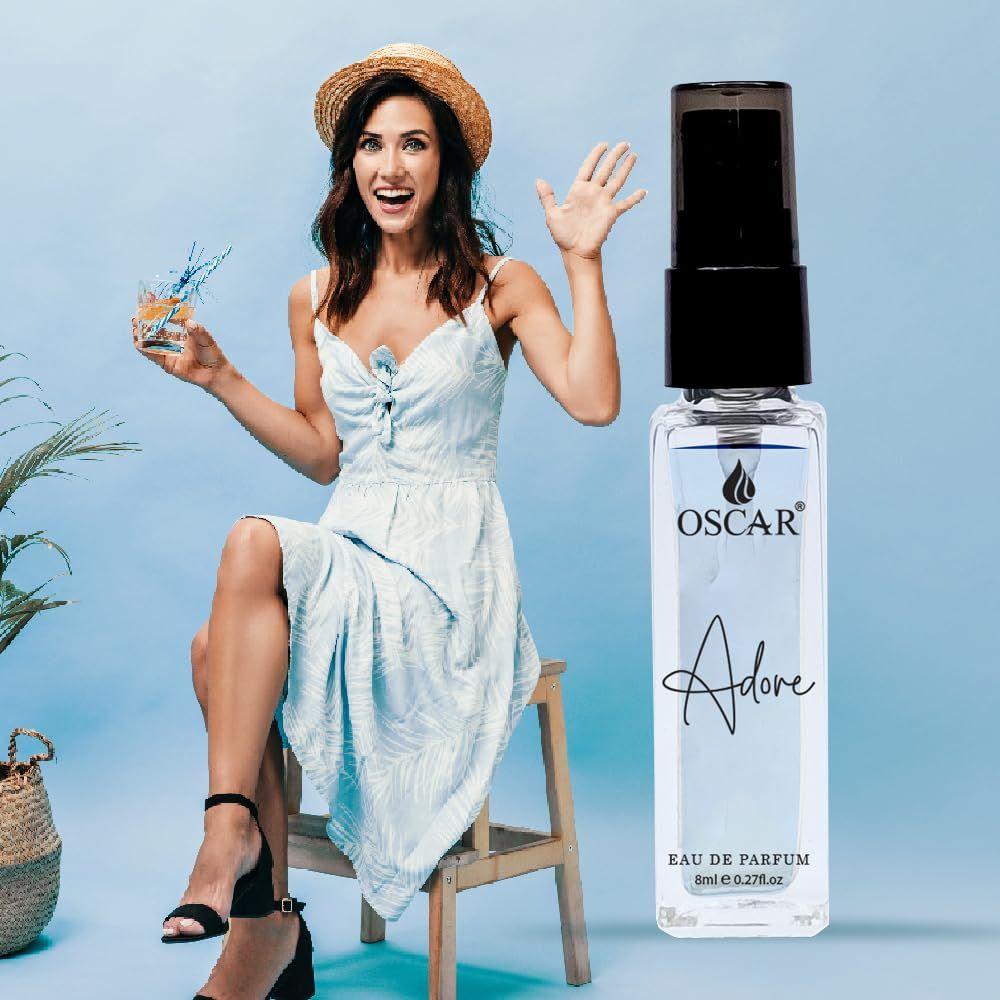 Oscar Adore парфюмированная вода для женщин и девочек 8 мл | ноты цветочные | Карманный повседневный стойкий мини-парфюм для женщин