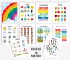 Traceease 10 Educational Posters for Classroom Decor & Kindergarten Homeschool Supplies Baby, Laminated Preschool Learning Chart Materials