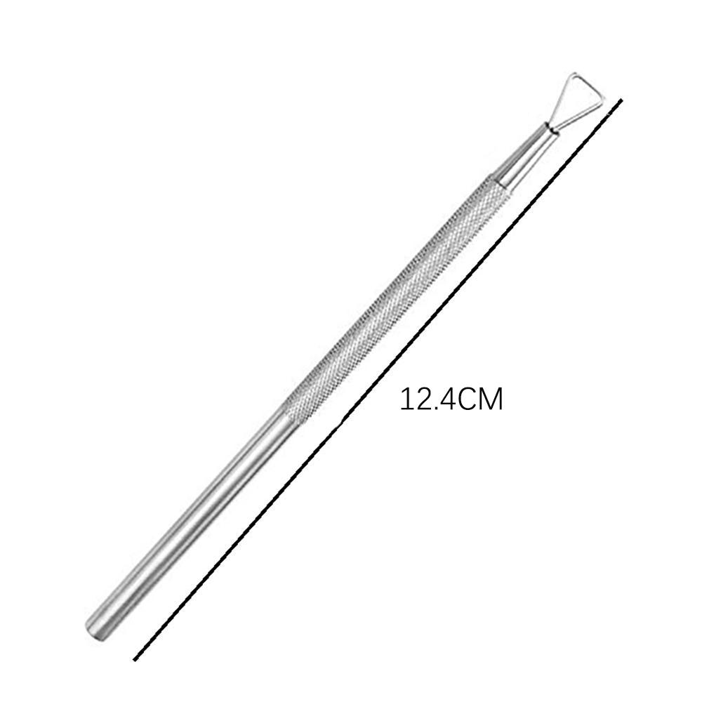 YIKOOLIN Stainless Steel Nail Cuticle Pusher Gel Nail Polish Remover Tool for Fingernails And Toenails Nail Art Care Accessory