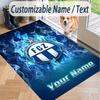 Custom Text Printed Rug FC Zürich Non Slip Floor Carpet For Home Room Decor