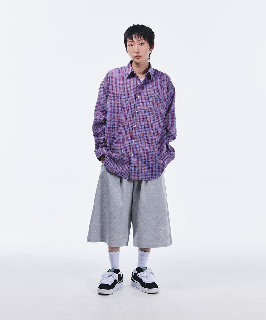 SCALLYWAG Side Big Logo Bermuda Sweat Shorts [Grey]