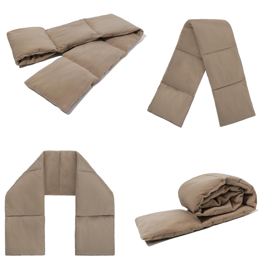 Croogo Nuptse Neck Solid Simple Perfect for Fall and Winter Down-Style Scarf, Warmer, Warm, Lightweight, Color, Design, Unisex, Waterproof, Fleece,