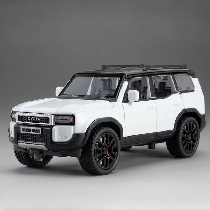 1:32 Prado SUV Car Model Toy Alloy Die-casting Back 6 Doors Can Be Opened Sound and Light Off-road Vehicle Children Boy Gift Collection