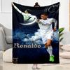 Ronaldo's Skillful Kick Blanket Ultra-Soft Perfect for Livingroom Office Sofa All-Season Use Playful Design Suitable for Gifting Relatives and Friends