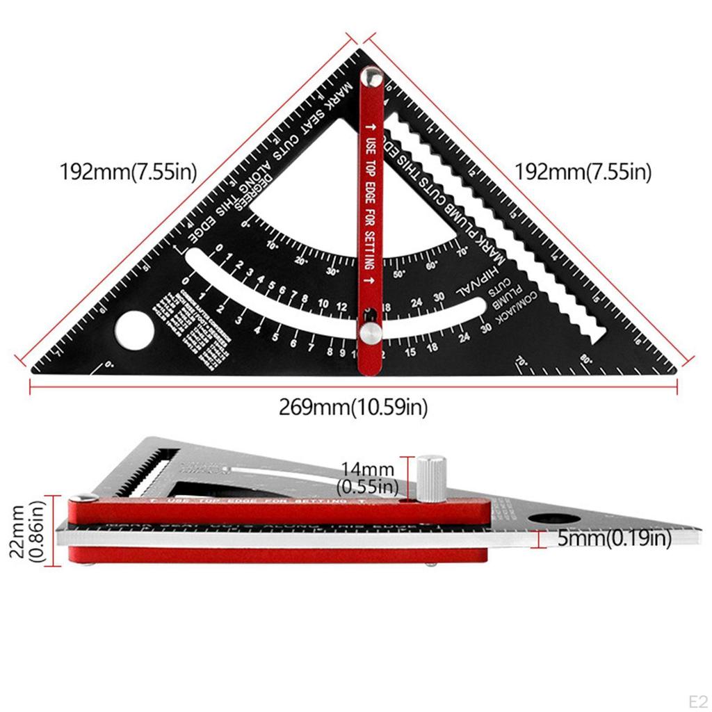 Плотник квадратный стропила многоцелевой плотницкий алюминиевый сплав, профессиональный измерительный инструмент