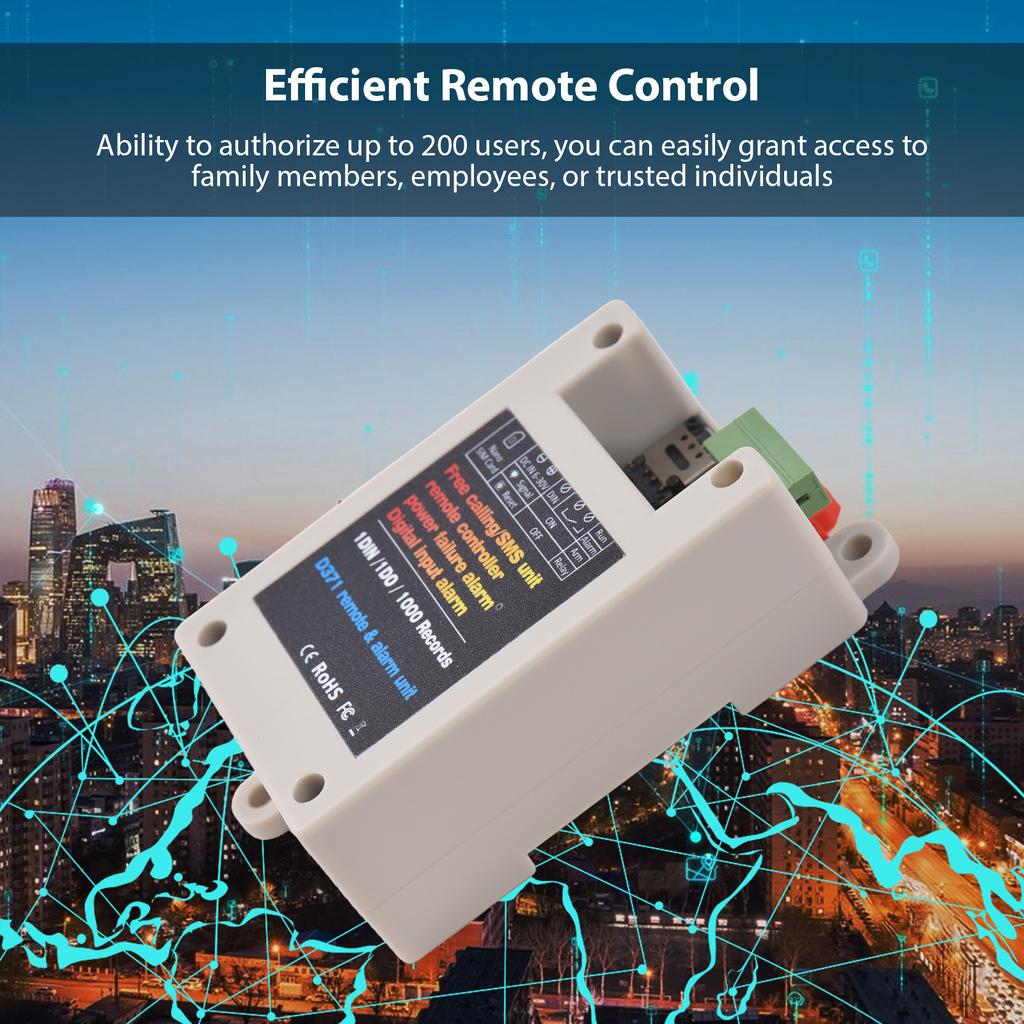 GSM Gate Opener Relay Switch 2G Remote Controller Phone Call SMS Power-off Alarm Switch Input Alarm