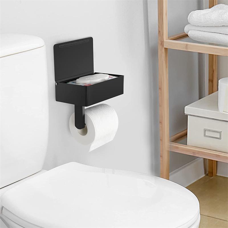 Wall Mount Toilet Paper Holder Bathroom Tissue Accessories Rack Holders Punch Free Toilet Roll Paper Holder XYZ