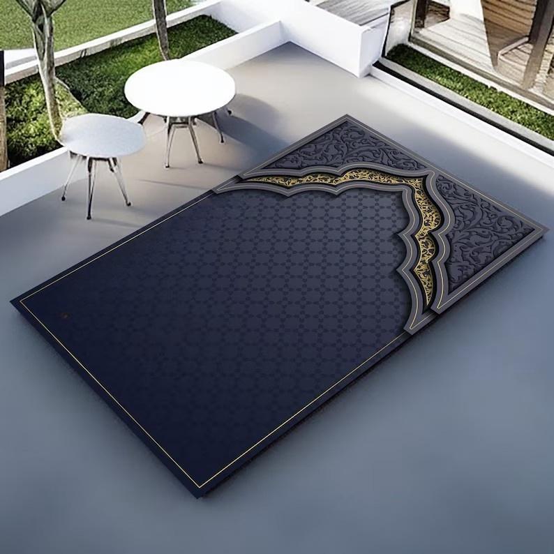 Исламский духовный приют Персонализированные турецкие молитвенные коврики Роскошные мусульманские ковры и напольные коврики Подарки для гостиной и Рамадана