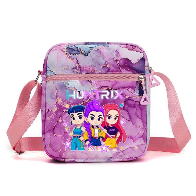 New Korean Kpop Demon Hunter Girl Group Surrounding Printed Shoulder Bag Messenger Bag Student Bag Cute Large Capacity