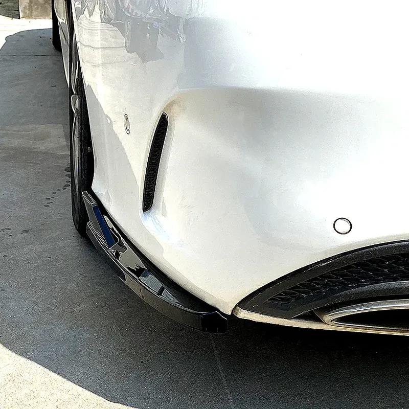 Car Rear Bumper Diffuser Side Splitters For Mercedes Benz C Class W205 C180 C200 C260 C43 AMG 2015-2021 Body Kits Tuning