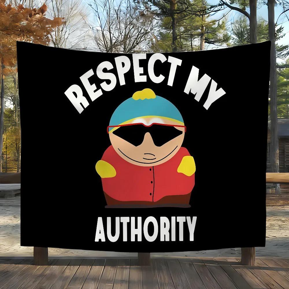 S-South Park Fun Respect My Authority flag Tapestries Outdoor Parties Bedrooms Living Dorm Rooms Wall Decor Banners Gifts 26L0904