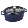 Staub Cocotte Oval Gran Blue Оба отлиты вручную эмалированный горшок IH совместимый японский La Cocotte Oval "Pico 23 см" [Авторизованный продукт] 40510-268
