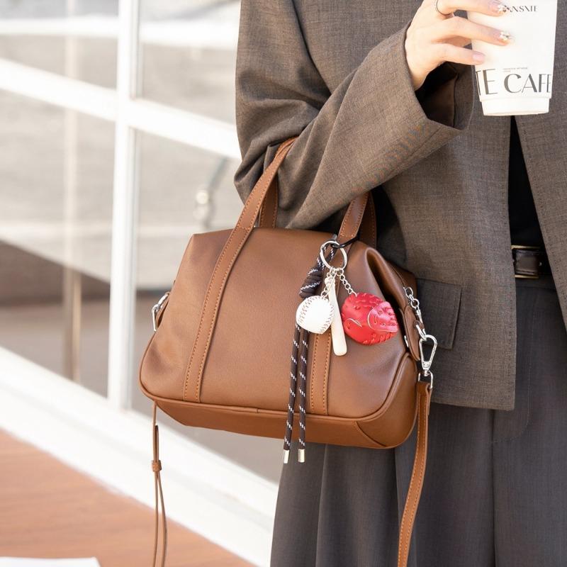 Стильная женская сумка, винтажная универсальная сумка Boston Bag из натуральной кожи, женская сумка-тоут из коровьей кожи растительного дубления через плечо