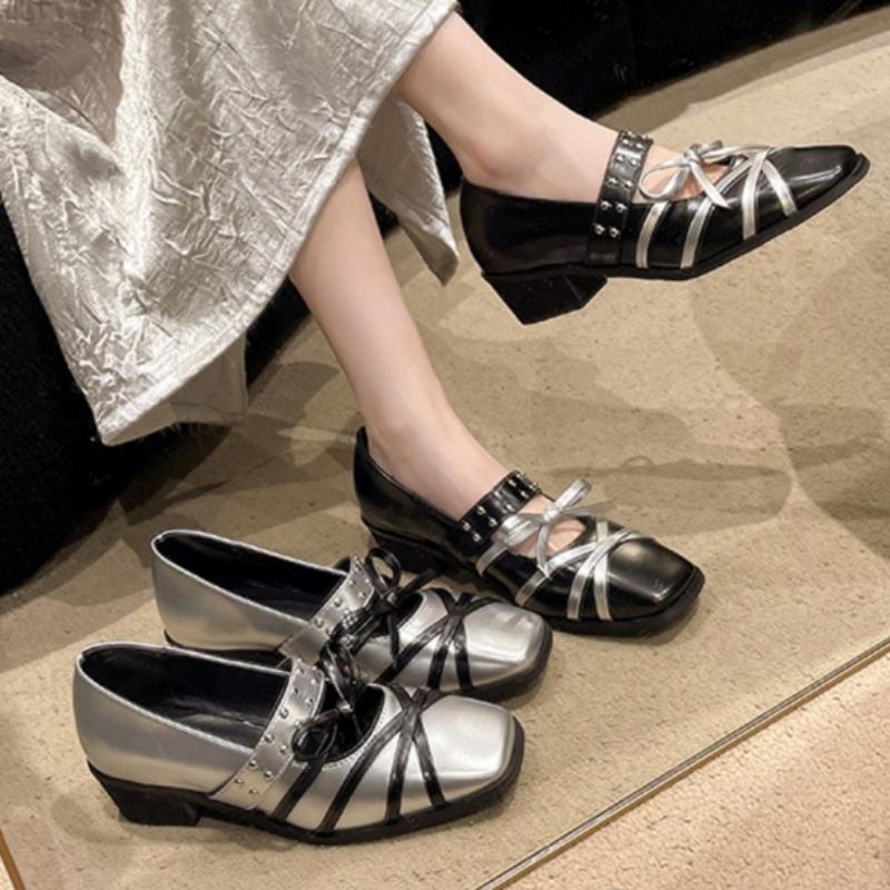 Туфли-лодочки женские на среднем каблуке с перекрестными ремешками, офисные дизайнерские сандалии, летние туфли для платья, лоферы на массивном каблуке, с мелким вырезом, в стиле панк, zapatos mujer, туфли-лодочки