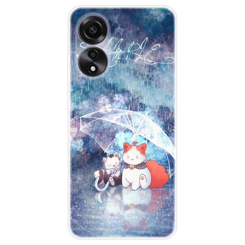 Для OPPO A58 A 58 4G чехол Мягкая силиконовая задняя крышка Мультяшный чехол для телефона Разнообразие