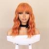 Премиальный синтетический женский короткий рыжий волнистый парик с челкой, аниме косплей костюм, волнистые кудрявые парики, парик дрэг-квин, карнавальная вечеринка