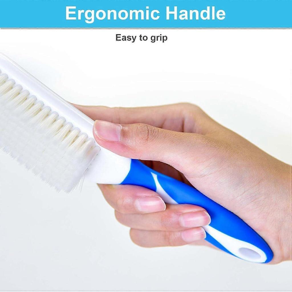 3 Pack Laundry Scrub Brush Shoe Laundry Stain Brush with Long Handle Very Soft Bristle Cleaning Brush for Clothes Shoes Sneaker Protable Laundry